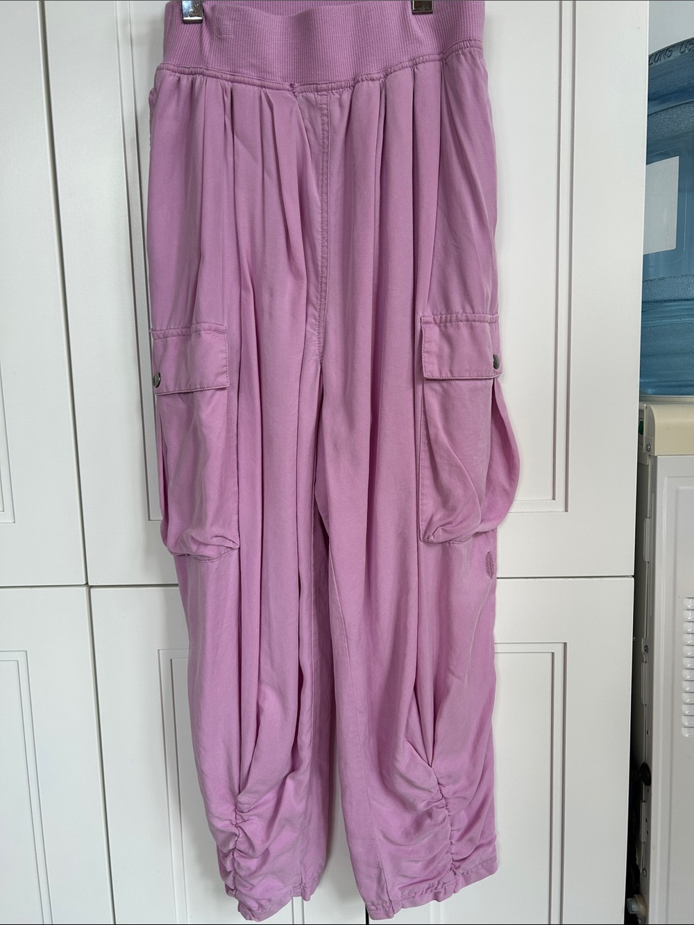 Women’s Cargo Harem Pants in Lavender Pink